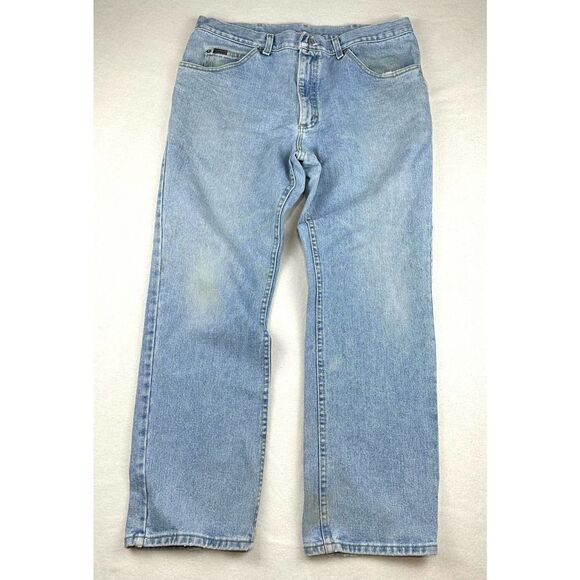 Lee Rider Vintage Light‎ Washed Union USA Jeans Men’s 38 (34) x 30 Read - Picture 3 of 16